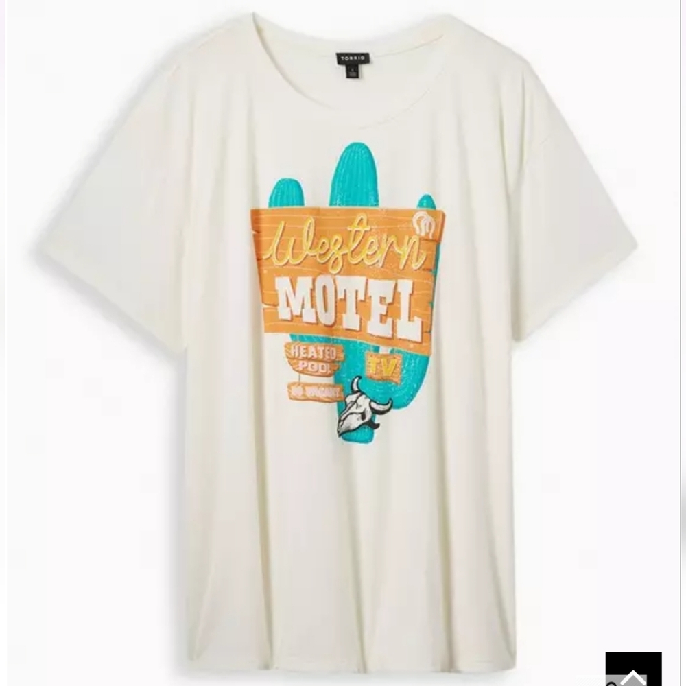 Torrid Western Classic Fit Polyester Cotton Jersey Crew Tee